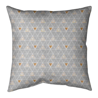 Jordao Classic Hand Drawn Triangles Hyatt Velvet Round Throw Pillow Brayden